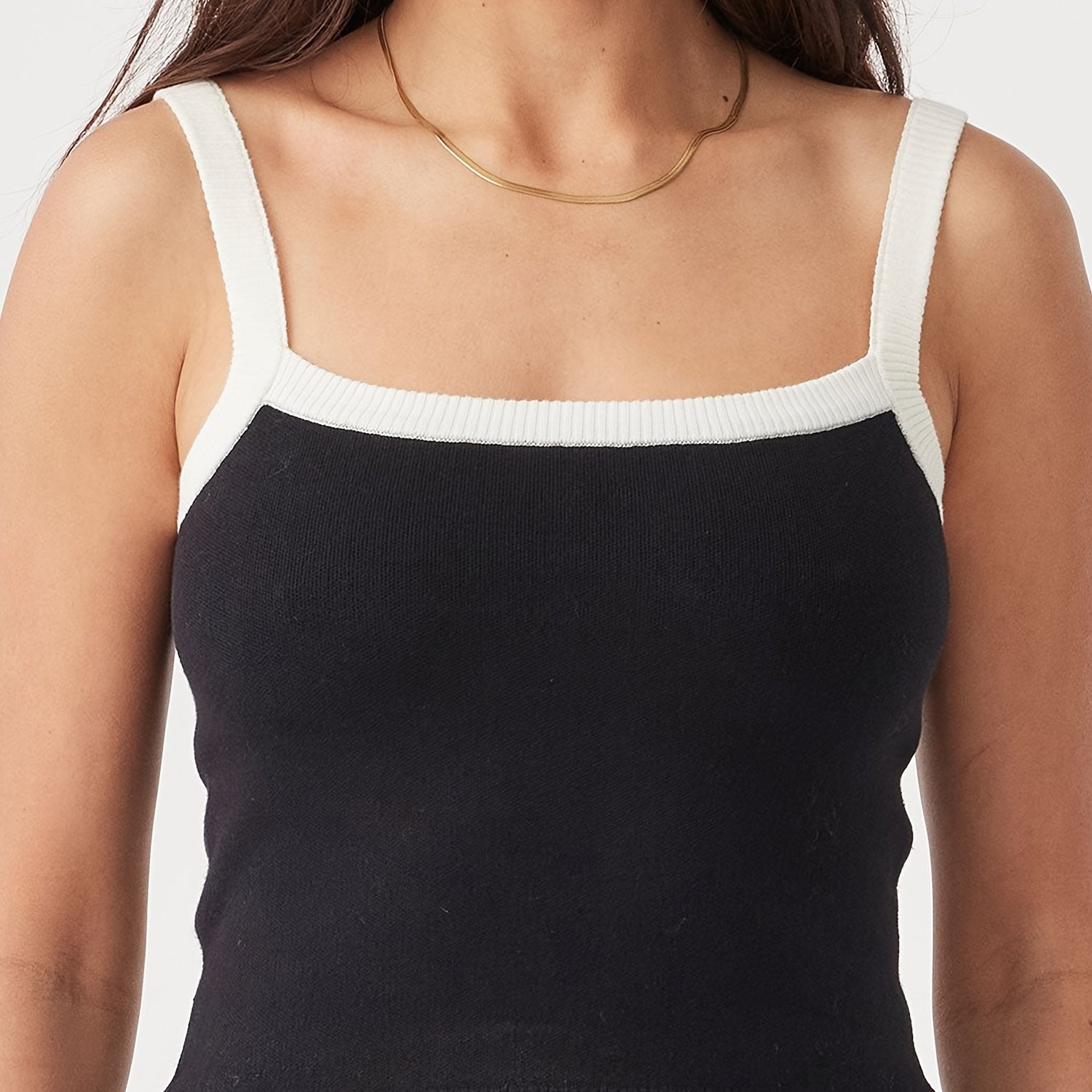 Women Camisoles Contrast Color Sleeveless Backless Tank Tops Summer Vests Tops Streetwear